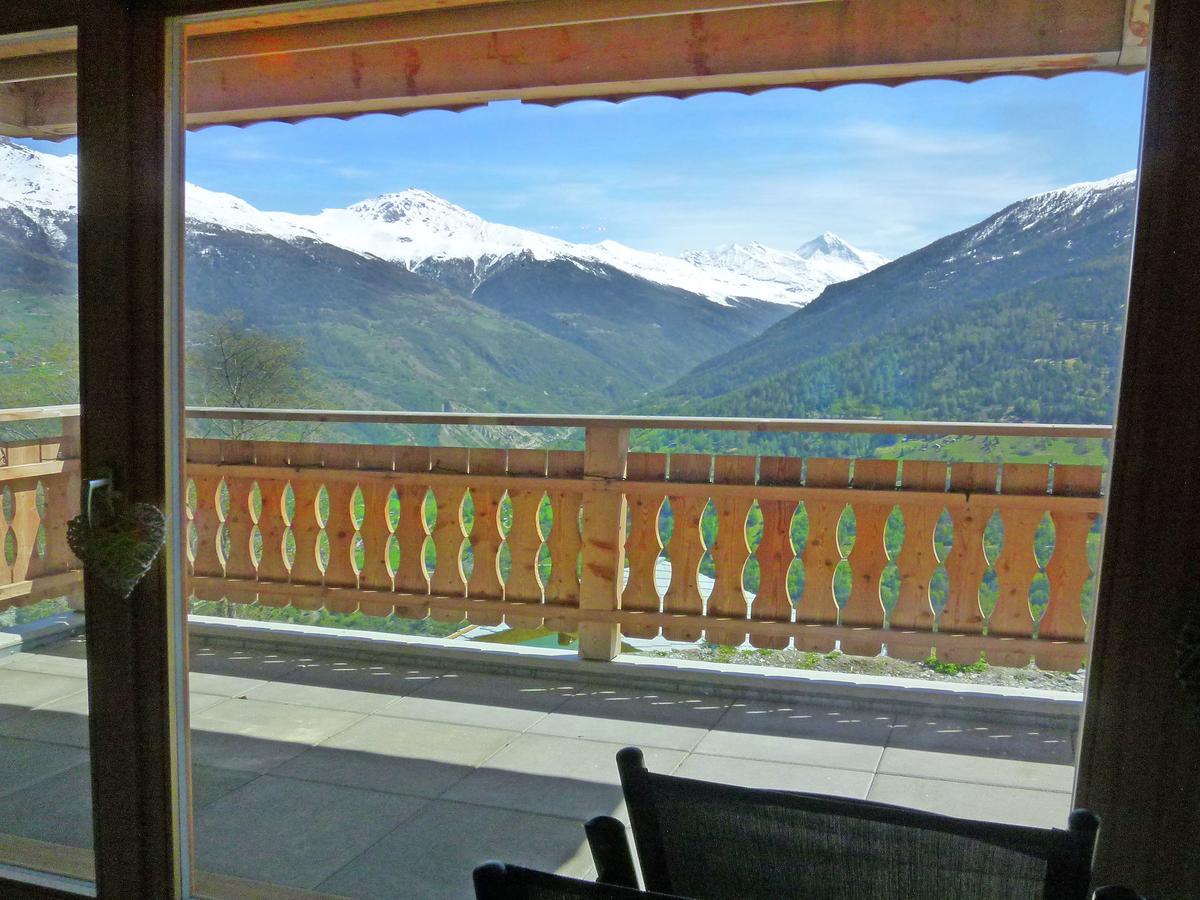 Mountain-View Chalet In Heremence With Terrace Exteriör bild