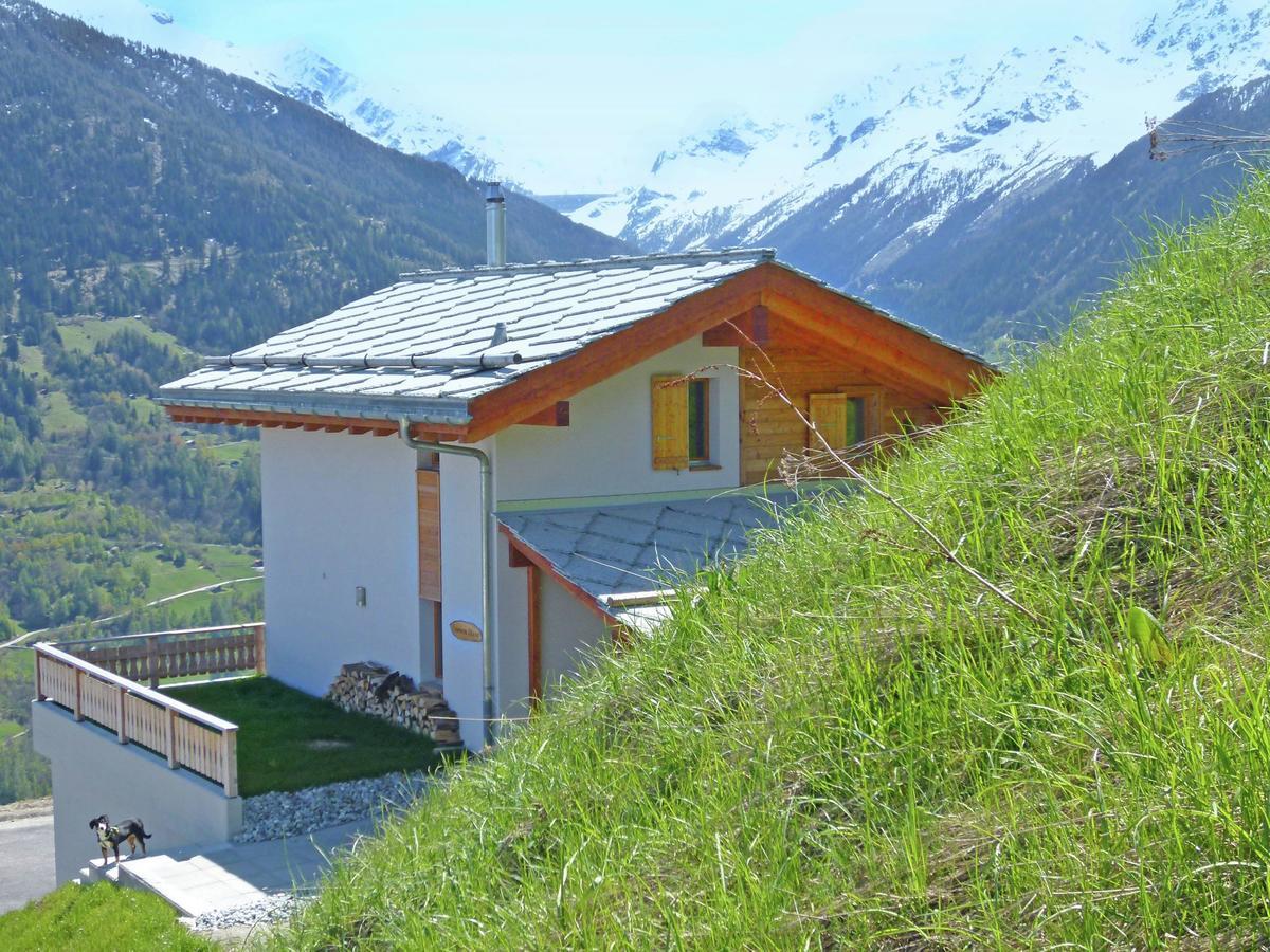 Mountain-View Chalet In Heremence With Terrace Exteriör bild